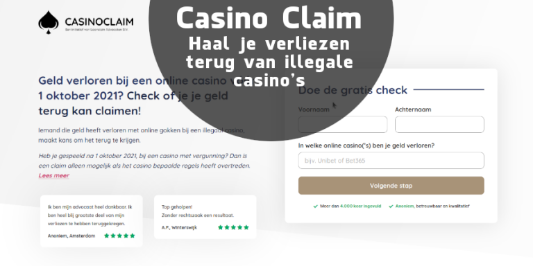 Casino-claim.nl verliezen illegale casino's terugvorderen