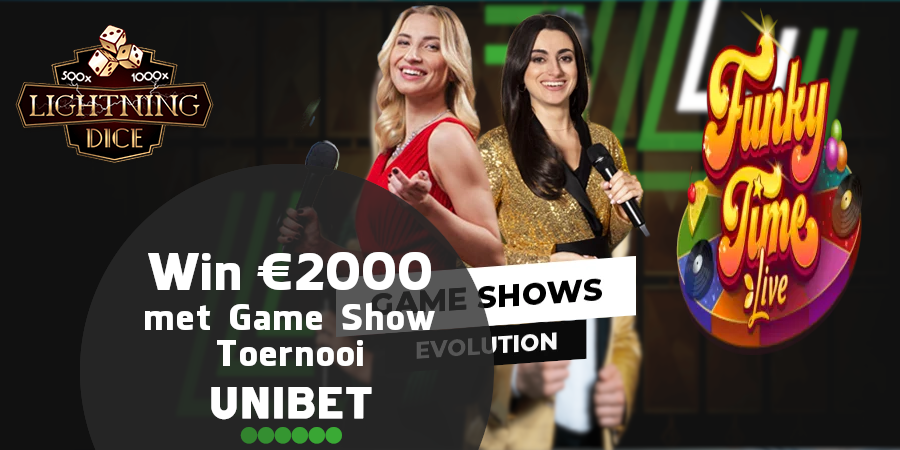 Game Show Evolution toernooi Unibet